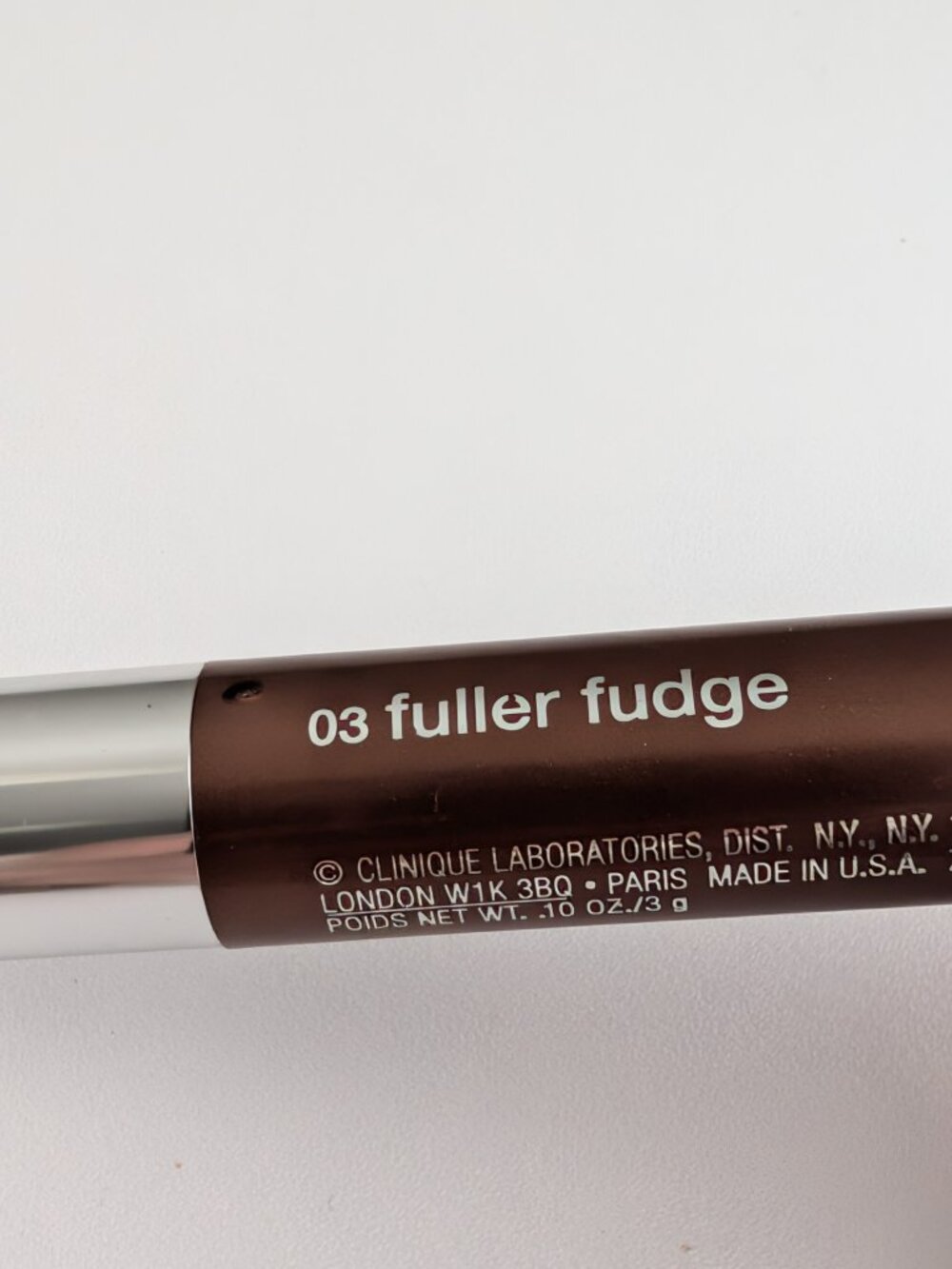 Clinique Chubby Stick Shadow Tint Eyes 03 FULLER FUDGE New w Cap Dent Full Size - Picture 5 of 6